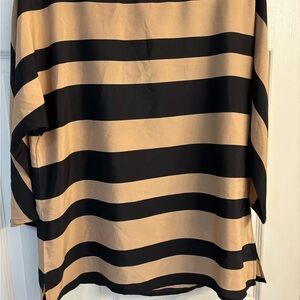 Women’s Loft blouse-  camel and black striped